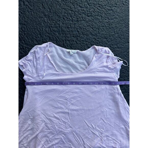 Women’s small cloud chaser pink purple layered flowy knit blouse dressy top - Picture 3 of 5